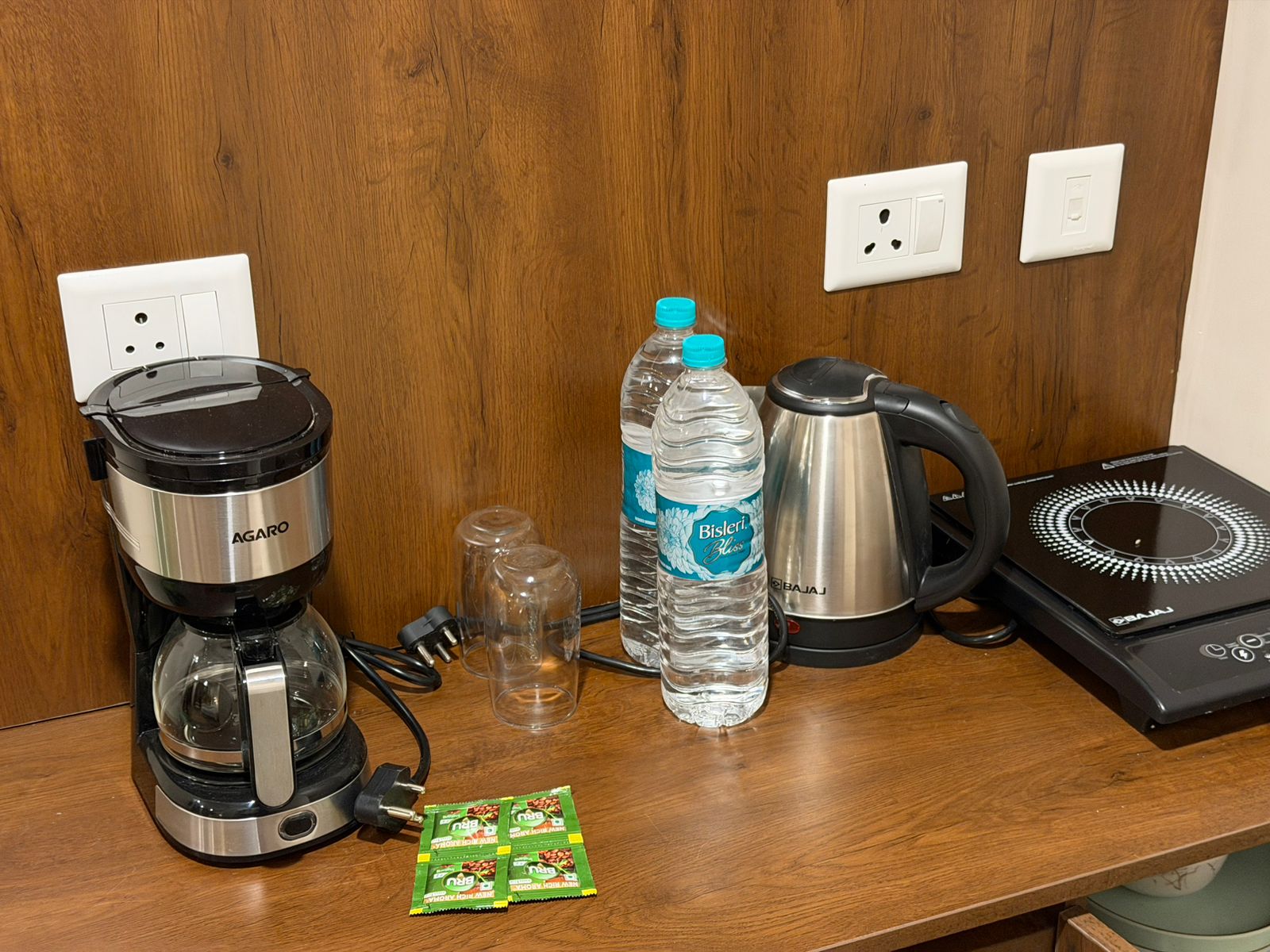 Coffee and kettle setup